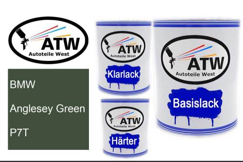 BMW, Anglesey Green, P7T: 1L Lackdose + 1L Klarlack + 500ml Härter - Set, von ATW Autoteile West.